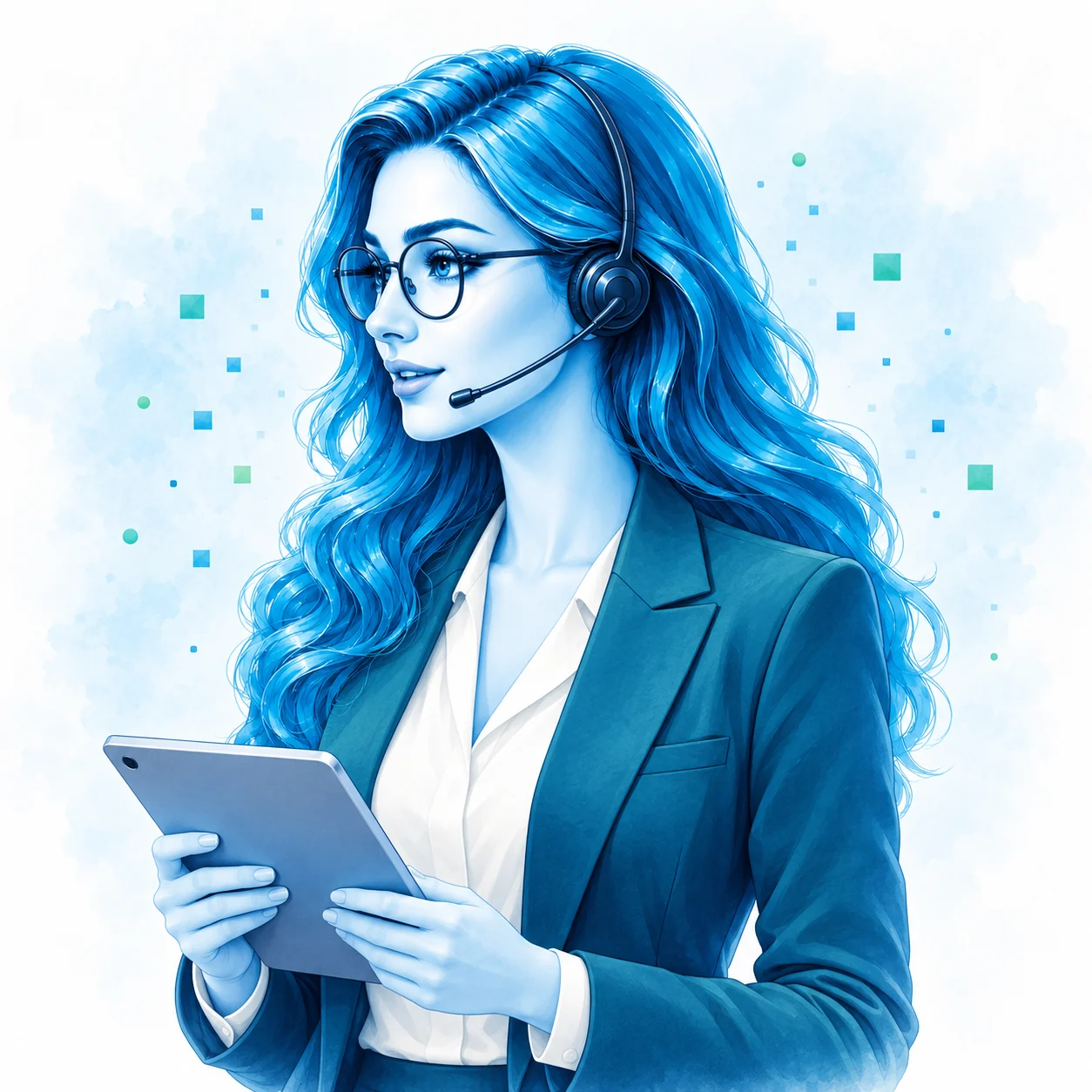 Salma, an illustrated AI colleague for your business