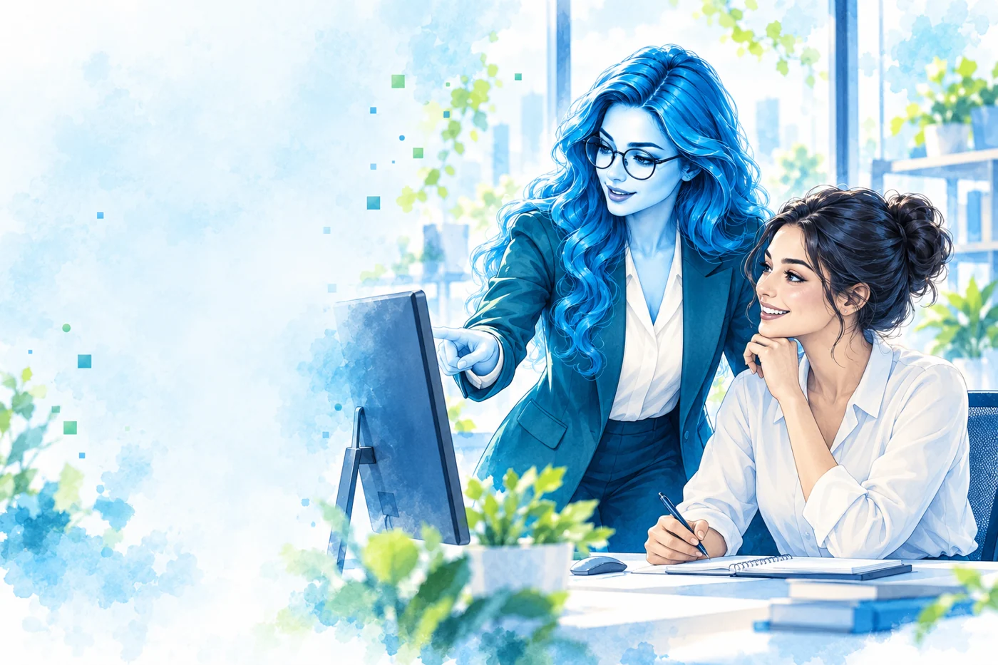 Salma, an illustrated AI colleague for your business